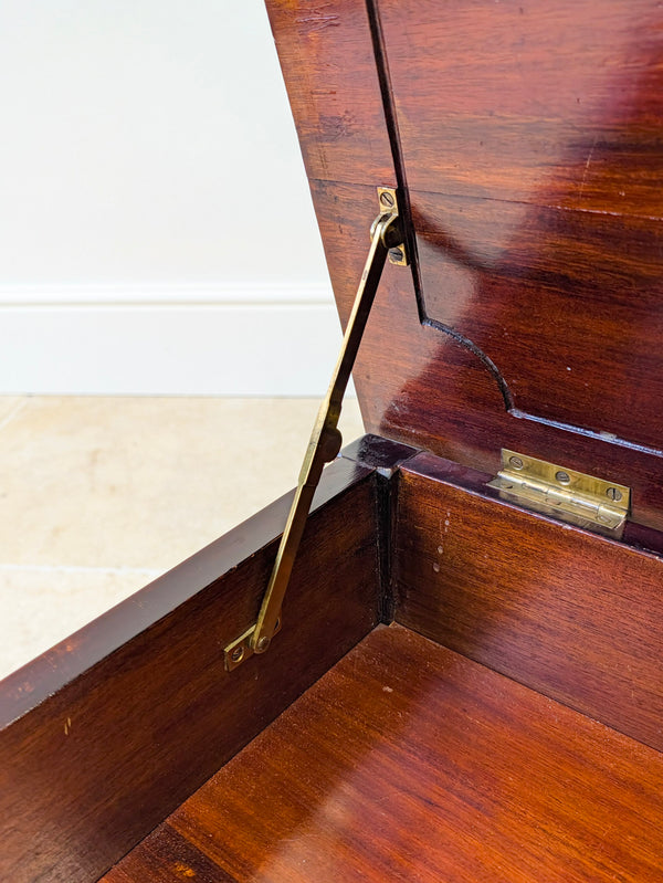 Antique Edwardian Inlaid Mahogany Piano Stool by Jas Shoolbred c.1905