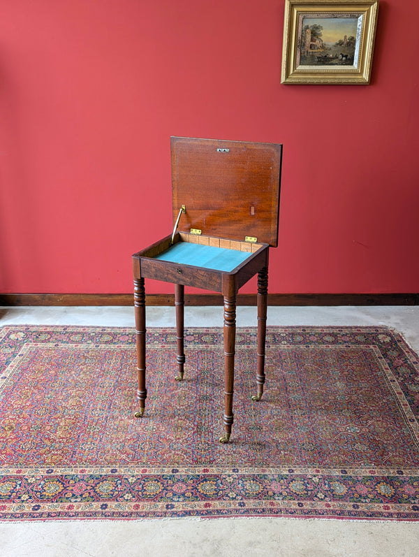 Antique Victorian Mahogany Work Table / Bedside