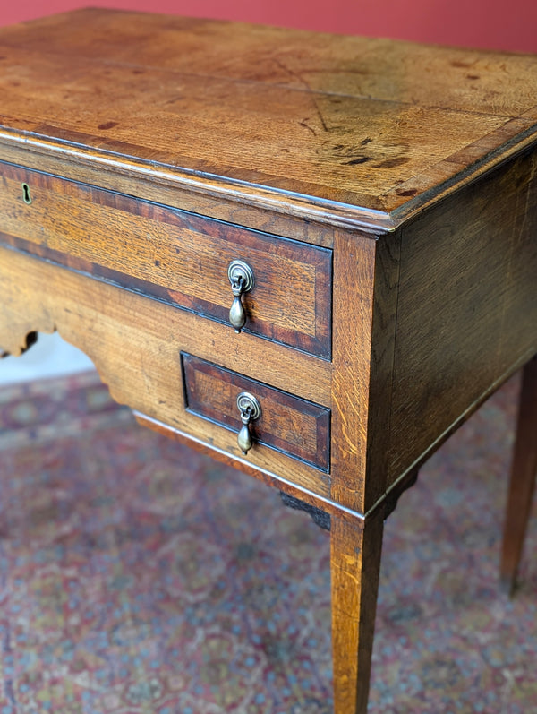 Antique 18th Century Georgian Welsh Oak Country-Made Lowboy Table