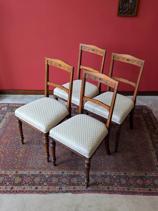 Set of 4 Antique Victorian Mahogany Dining Chairs