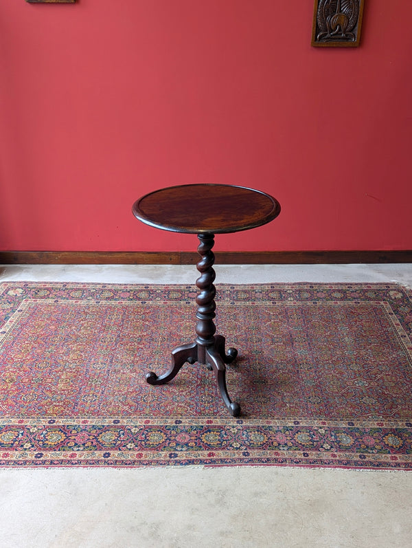 Antique Mid 19th Century Barley Twist Mahogany Wine Table