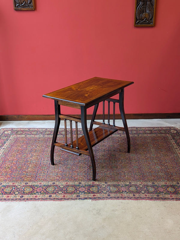 Antique Victorian Inlaid Rosewood Occasional Table