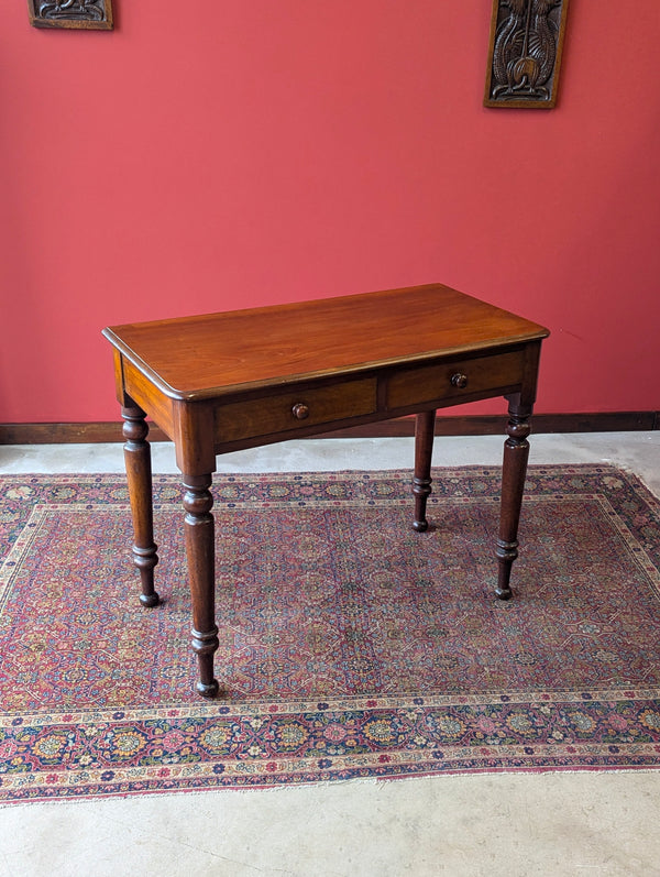 Antique Victorian Mahogany Side Table / Writing Desk