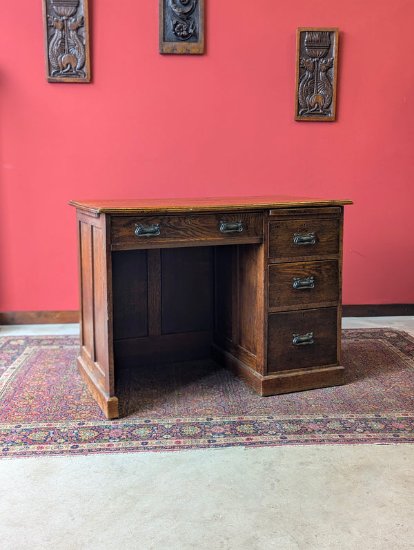 Antique Arts & Crafts Oak Writing Desk Circa 1910