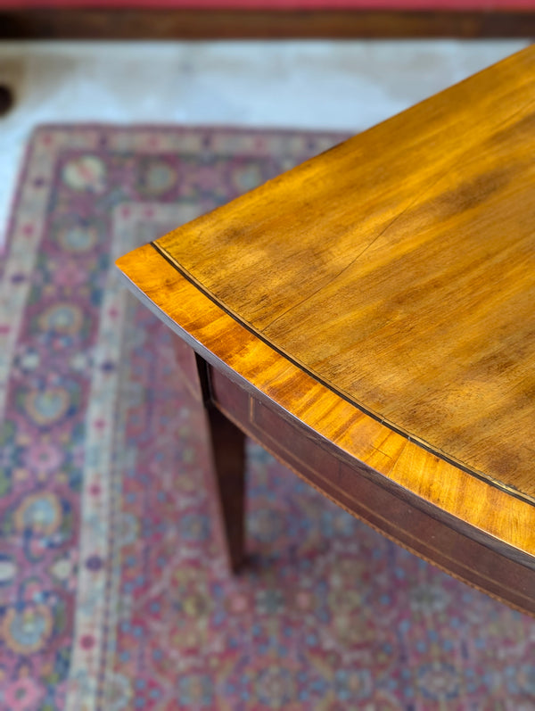 Antique Georgian Mahogany Demilune Console Table