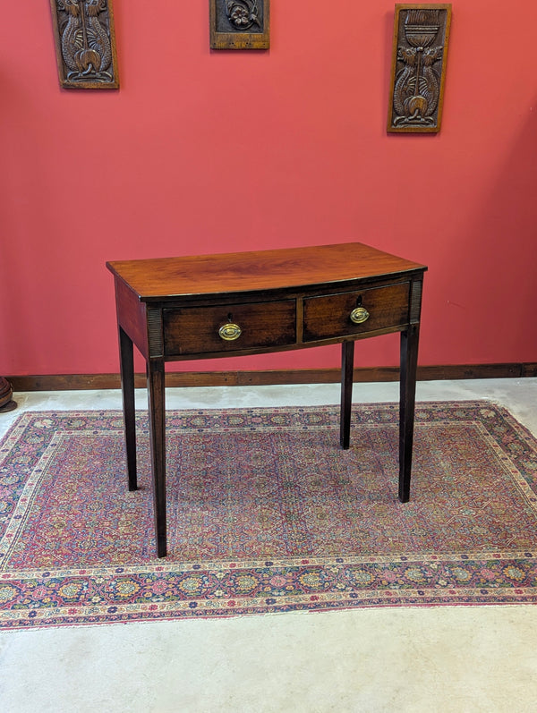 Antique Georgian Mahogany Bow Front Side Table Circa 1820