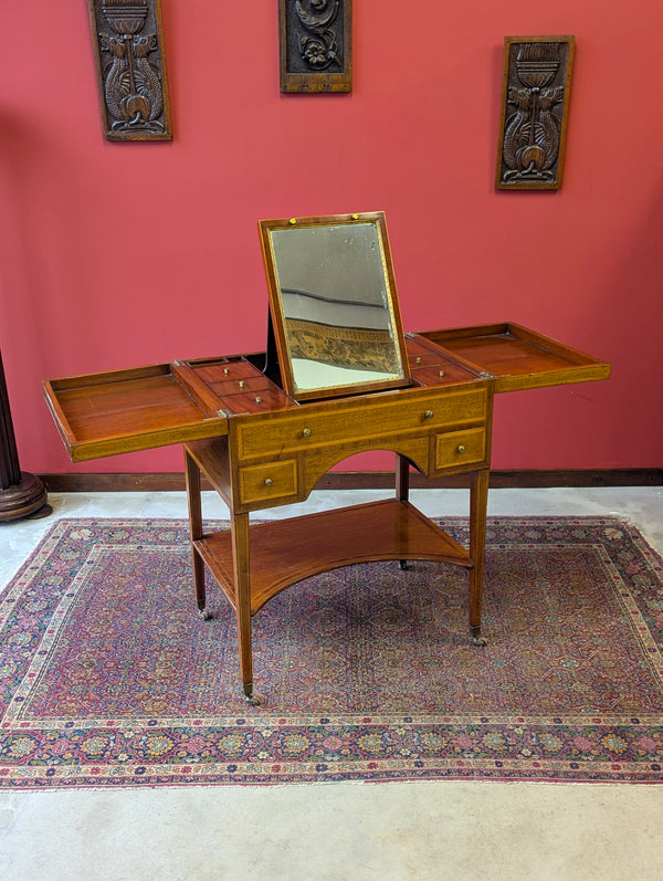 Antique Edwardian Mahogany Poudreuse Dressing Table