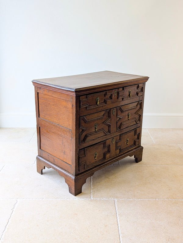 Antique Late 17th Century Oak Geometric Chest of Drawers c.1680