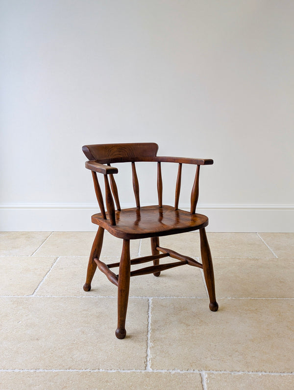 Arts & Crafts Style Utility CC41 Elm and Beech Desk Chair 1940’s