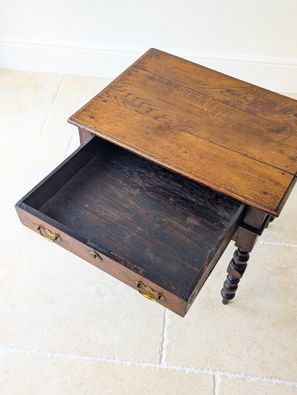 Antique Early 18th Century Oak Side Table c.1710
