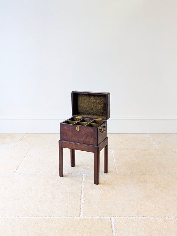 Antique Georgian Mahogany Cellarette on Stand c.1810