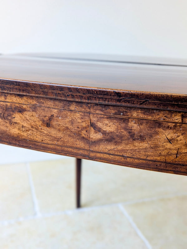 Antique Georgian Plum Pudding Mahogany Fold-Over Tea Table c.1790