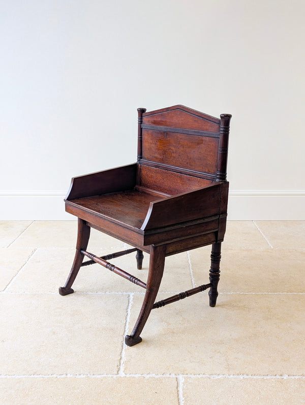Antique Victorian Mahogany Hall Chair c.1890