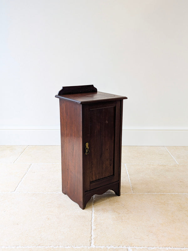 Antique Late Victorian Mahogany Bedside Cupboard c.1890