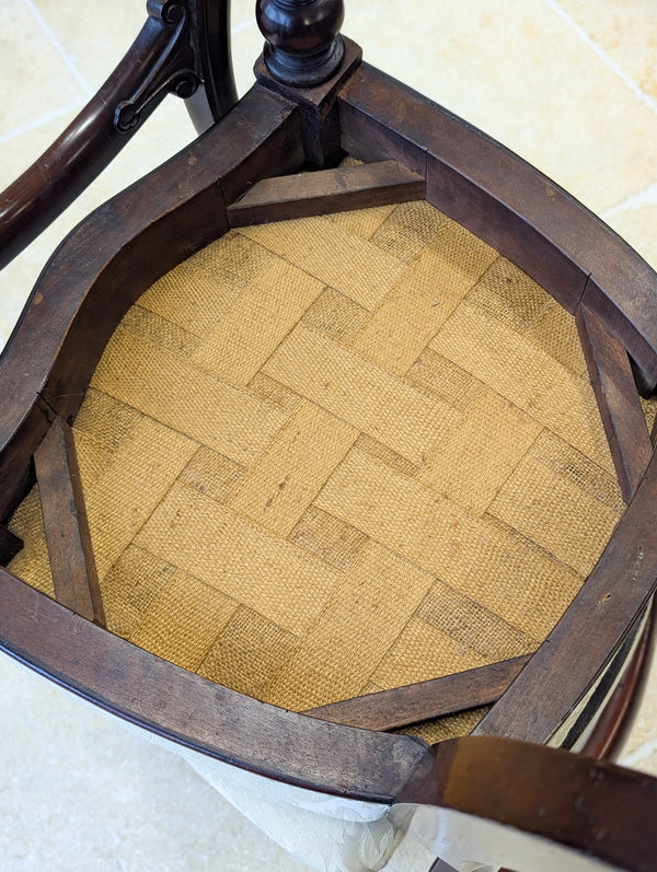Set of Six Antique Victorian Mahogany Balloon Back Dining Chairs c.1860