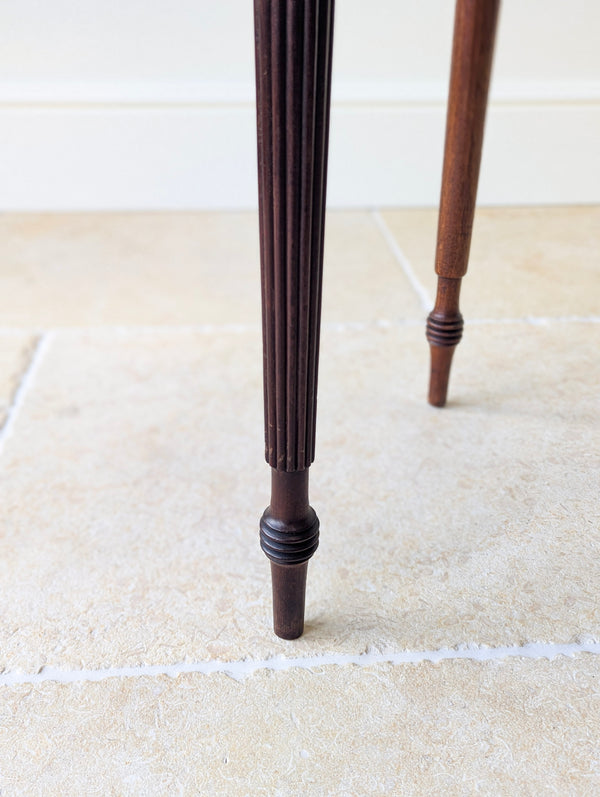 Antique Early 19th Century Mahogany Bow-Front Writing Table