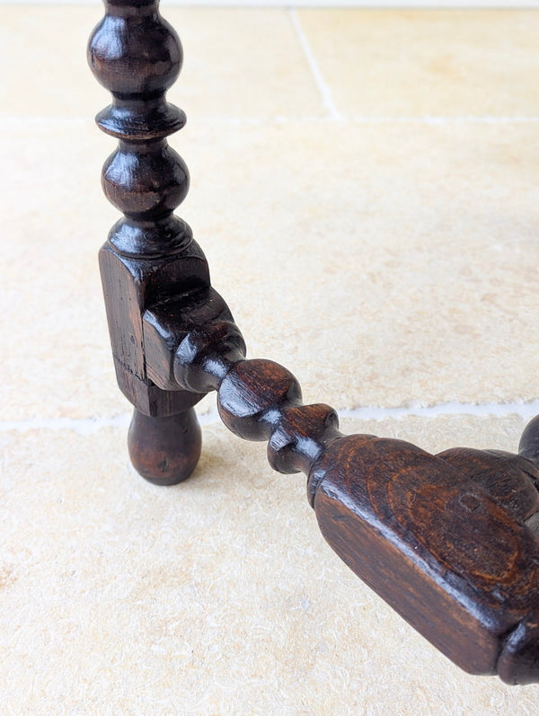 Antique English Oak Side Table c.1710