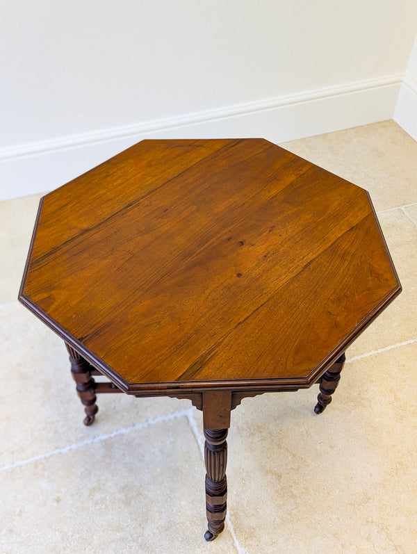 Antique Victorian Mahogany Octagonal Centre Table c.1890
