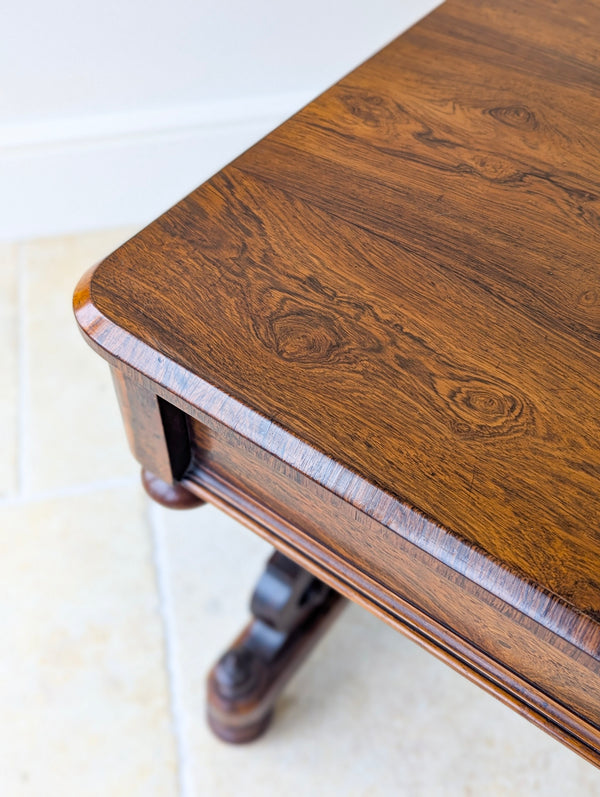 Antique Victorian Rosewood Library Table c.1870