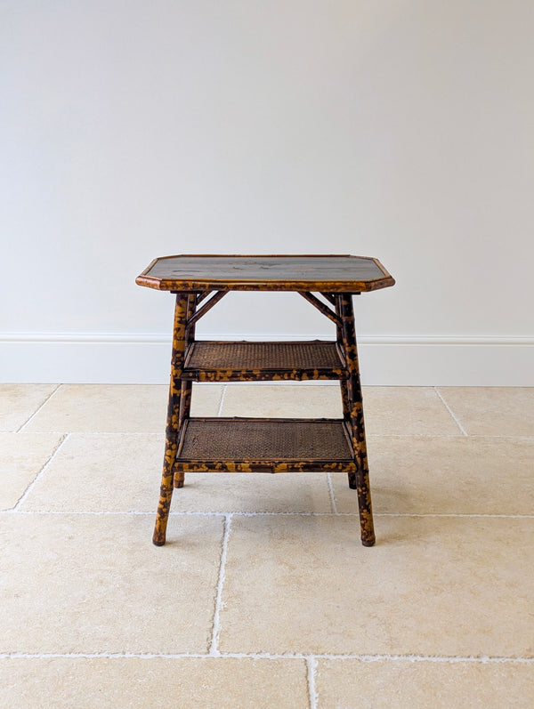 Antique Victorian Bamboo Three-Tier Occasional Table c.1890