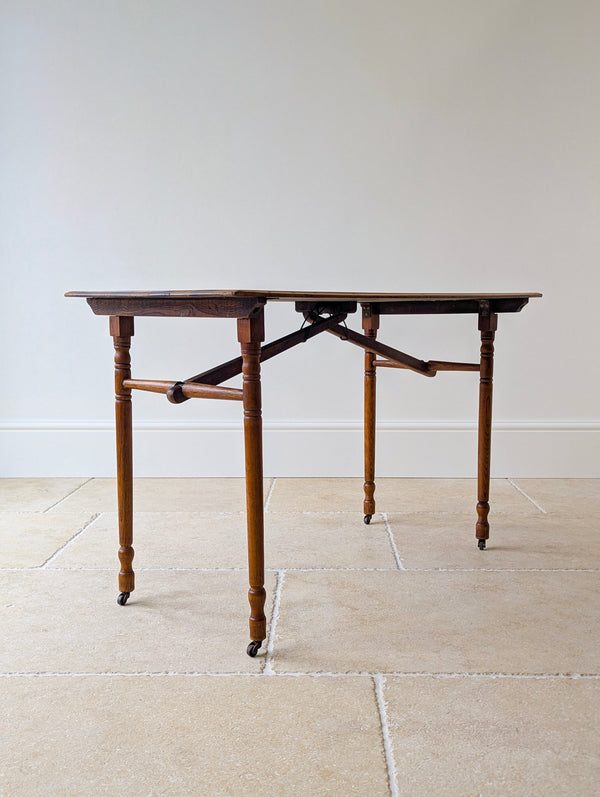 Antique Edwardian Oak Folding Table c.1905