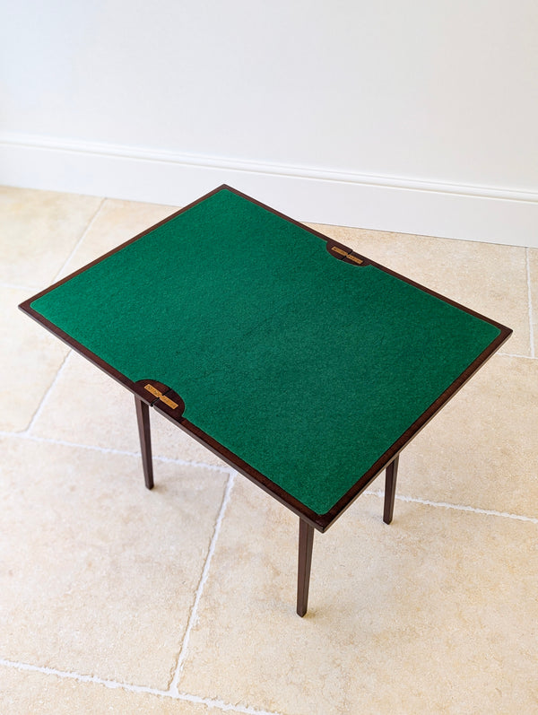 Antique Edwardian Mahogany Fold-Over Card Table c.1910