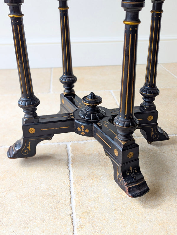 Antique Victorian Aesthetic Movement Mahogany Card Table c.1880