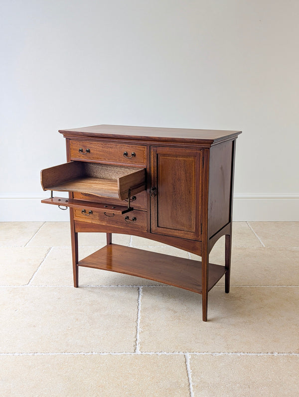 Antique Edwardian Mahogany Music Cabinet c.1910