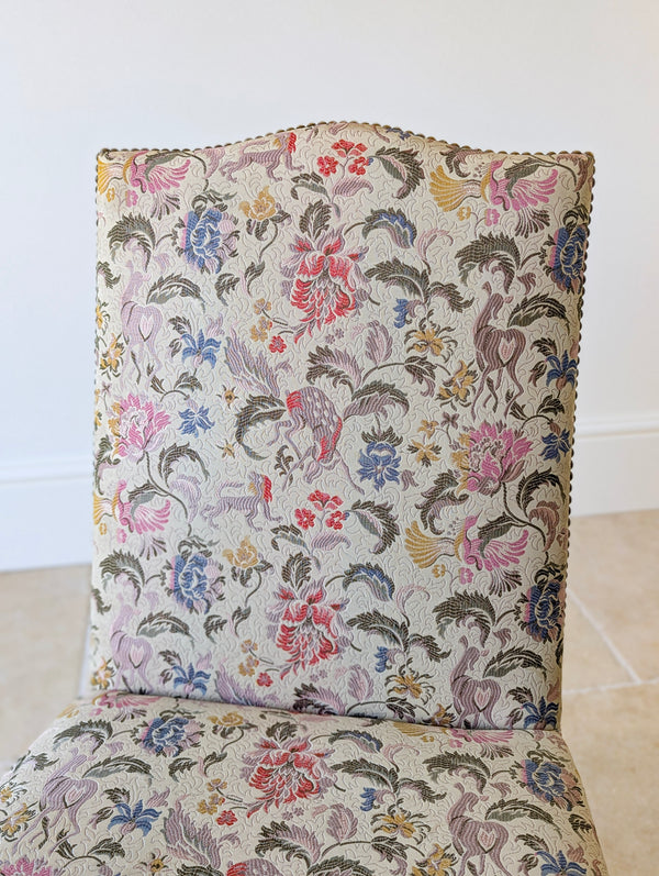 Antique Mid 19th Century Floral Mahogany Side Chair c.1850