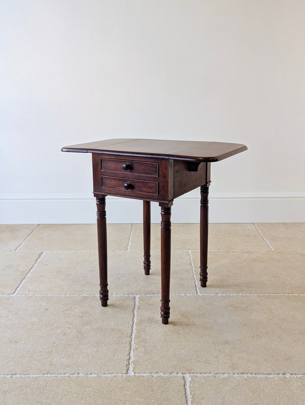 Antique Early Victorian Mahogany Pembroke Work Table c.1850