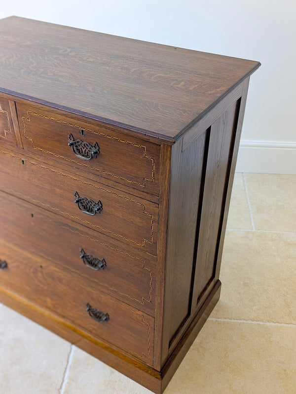 Antique Edwardian Oak Chest of Drawers c.1910