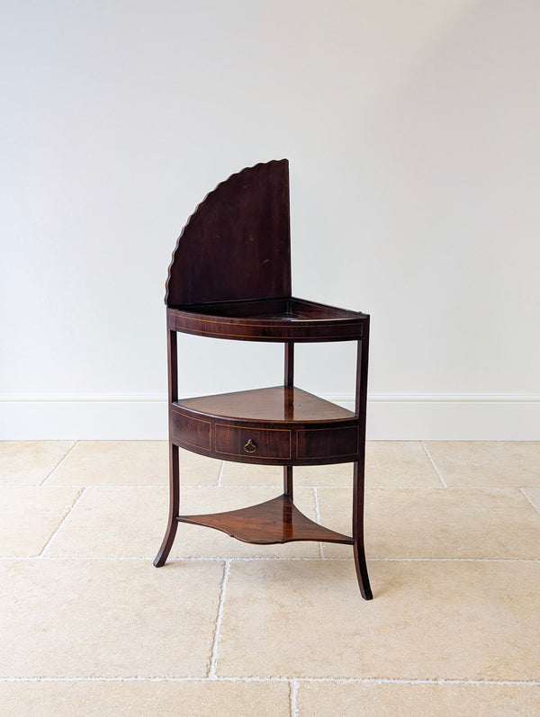 Antique Georgian Mahogany Corner Stand c.1810