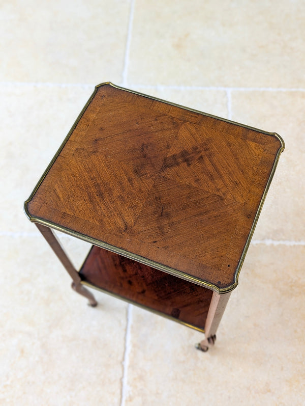 Antique Victorian Mahogany Two-Tier Occasional Table by W. Turner Lord & Co c.1880