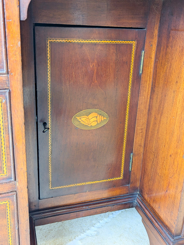 Antique Georgian Sheraton Mahogany Kneehole Desk c.1790