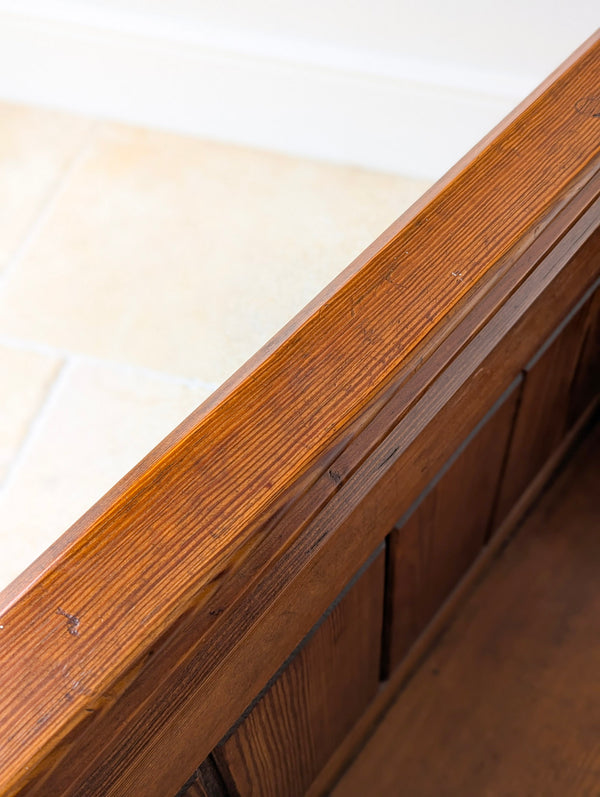 Antique Victorian Pitch Pine Pew c.1890