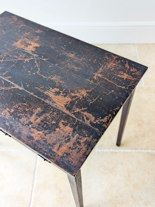 Antique George III Country House Oak Side Table c.1800