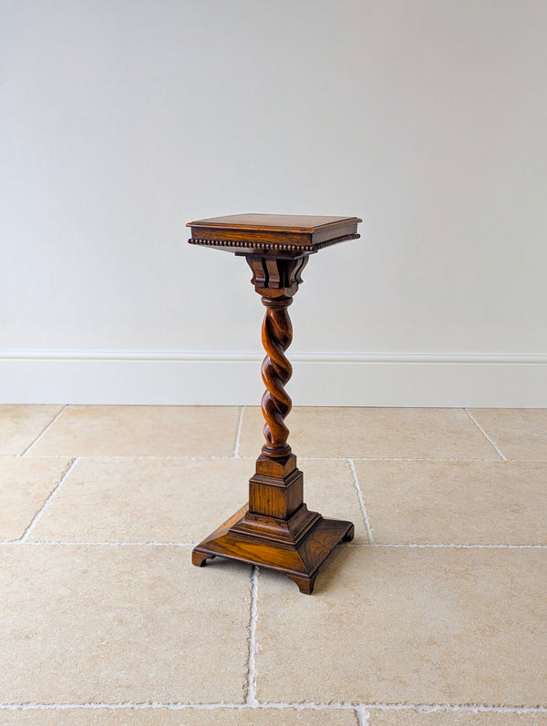 Antique Late Victorian Pair of Oak Torchères c.1890