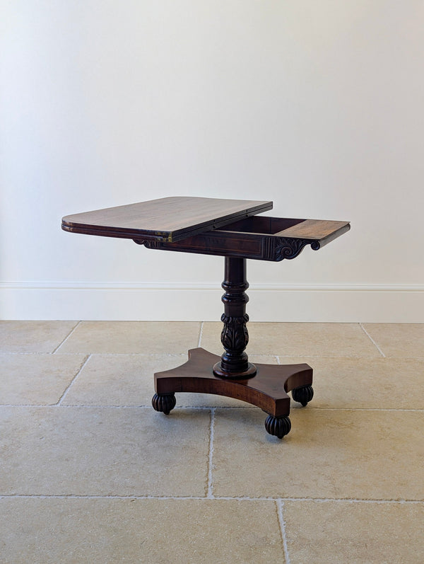 Antique William IV Mahogany Fold-Over Tea Table c.1830