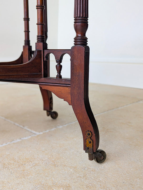 Antique Victorian Aesthetic Movement Mahogany Side Table by Gregory & Co c.1880