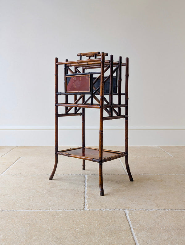 Antique Victorian Aesthetic Movement Bamboo Canterbury c.1890