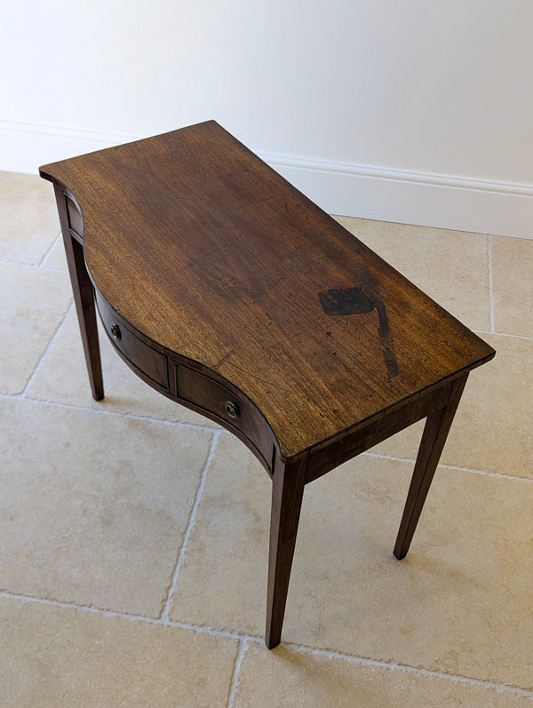 Antique Georgian Mahogany Serpentine Side Table c.1800