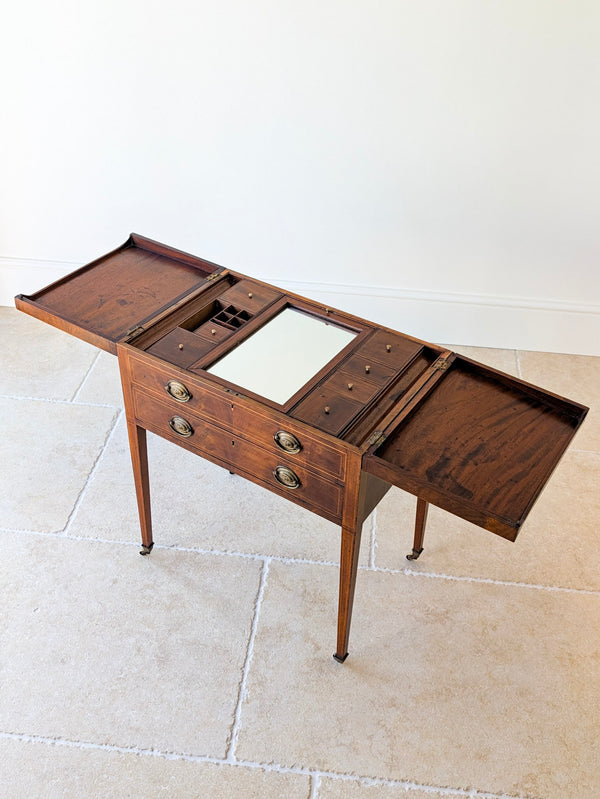 Antique Georgian Mahogany Folding Dressing Table c.1790