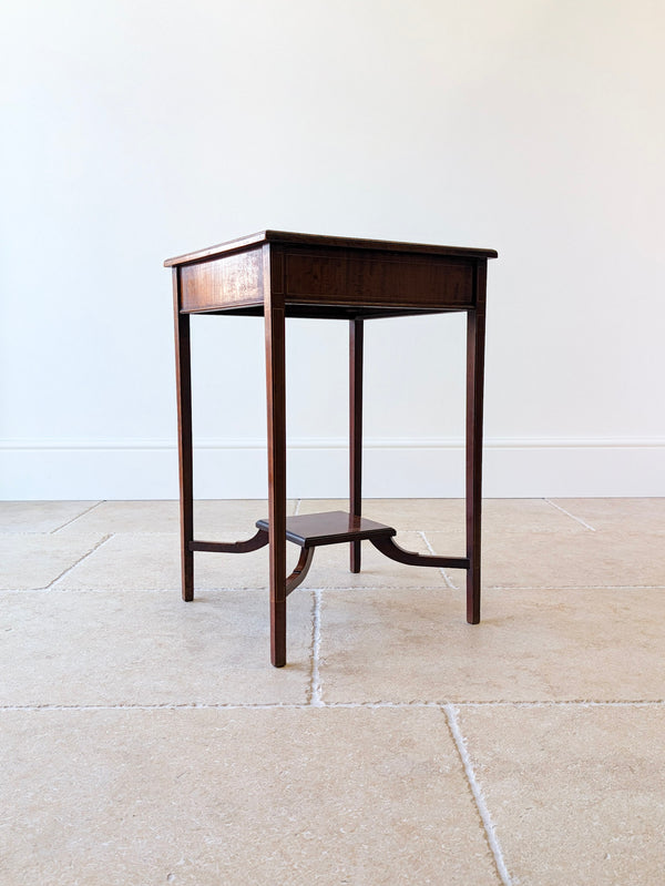 Antique George III Inlaid Mahogany & Burr Yew Occasional Table c.1790