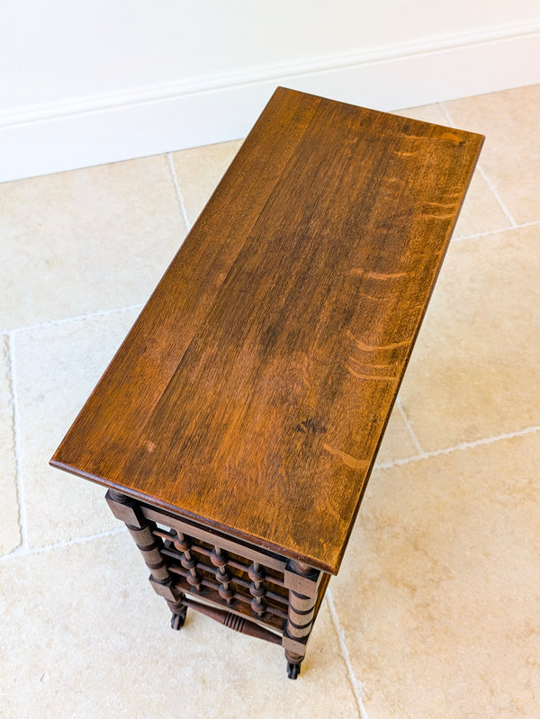 Antique Arts & Crafts Oak Liberty & Co. Reading Table Bookstand c.1900