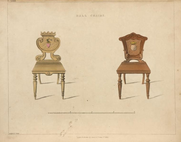 Antique William IV Mahogany Hall Chair c.1830