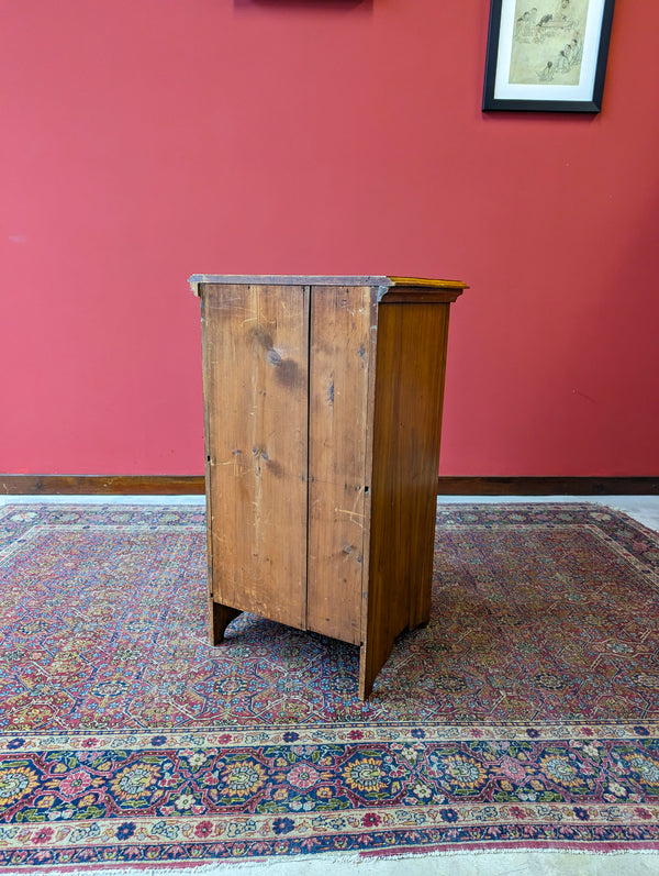 Antique Victorian Satin Walnut Pot Cupboard / Bedside Cabinet