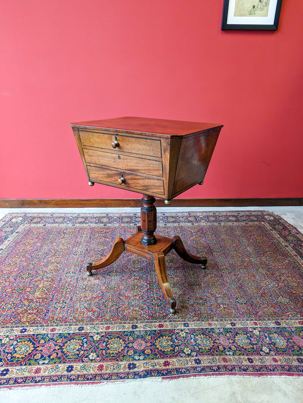 Antique 19th Century Mahogany Sewing Table / Work Table / Side Table