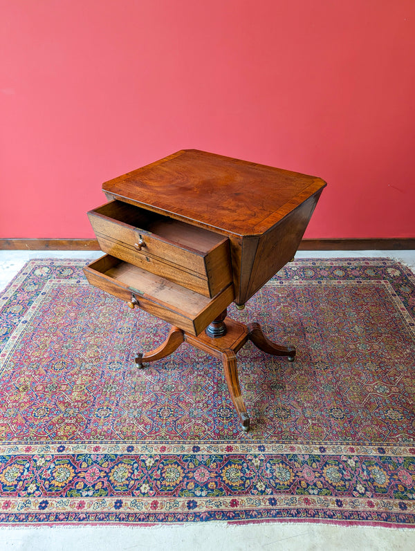 Antique 19th Century Mahogany Sewing Table / Work Table / Side Table