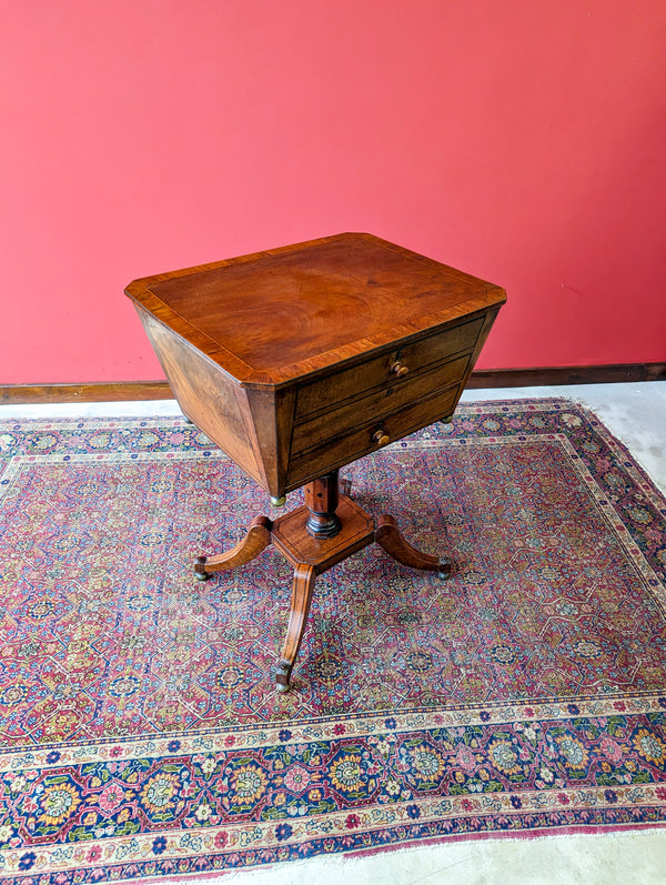 Antique 19th Century Mahogany Sewing Table / Work Table / Side Table