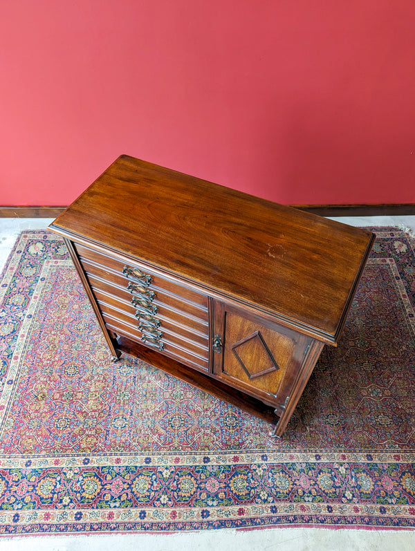 Antique Edwardian Mahogany Music Cabinet / Hall Table